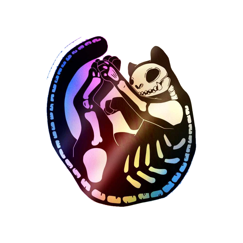 Skeleton Holographic Stickers